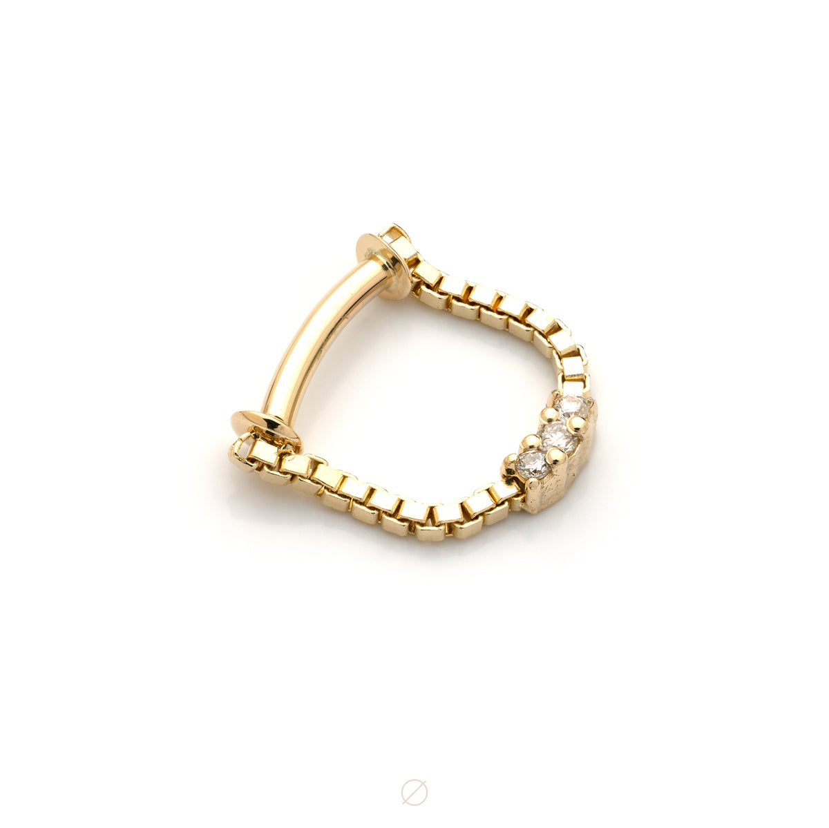 Mind the Gap (Chained Septum Complete Piece) in Yellow Gold - by Pupil Hall