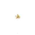 Raw Diamond with 3 Accent Bead Press-Fit End by Sacred Symbols