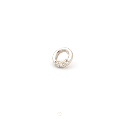 Ringlet with Diamonds Press Fit End by Tawapa