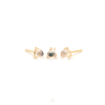 Solitaire - Aura with Moonstone Press-Fit End by Modern Mood