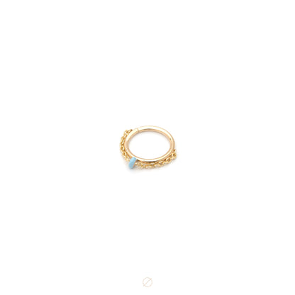 Vibrant Seam Ring in Yellow Gold by Pupil Hall